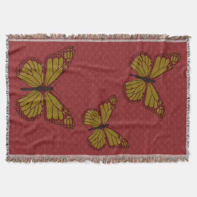 Chinese Monarch Throw Blanket (Front)