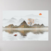 Chinese Nature Scenery Ink Painting