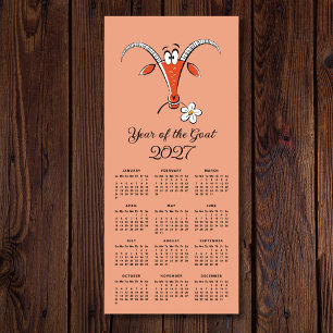 Chinese New Lunar Year Fire Goat Calendar 2027