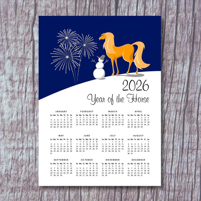 Chinese New Lunar Year Fire Horse 2026 Calendar (Creator Uploaded)