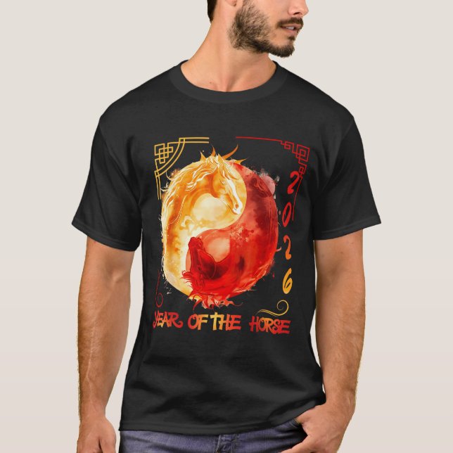 Chinese New Lunar Year Of The Horse 2026 _1  T-Shirt (Front)