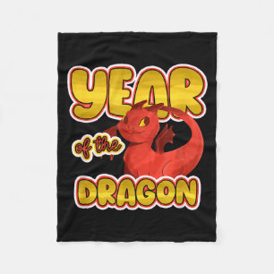 Chinese New Year 12 Zodiacs Dragon Happy Vietnames Fleece Blanket