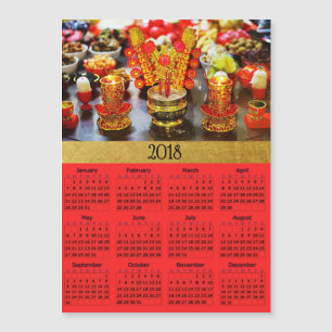 Chinese New Year 2018 Calendar Magnetic Photo Card