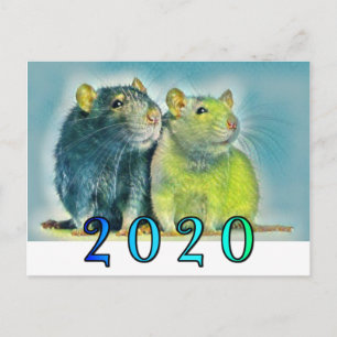 Chinese New Year 2020 Rat Postcard