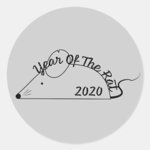 Chinese New Year 2020 Year of the Rat Classic Round Sticker