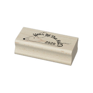 Chinese New Year 2020 Year of the Rat Design Rubber Stamp
