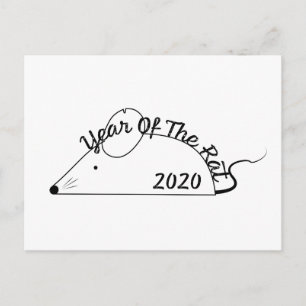 Chinese New Year 2020 Year of the Rat Holiday Postcard