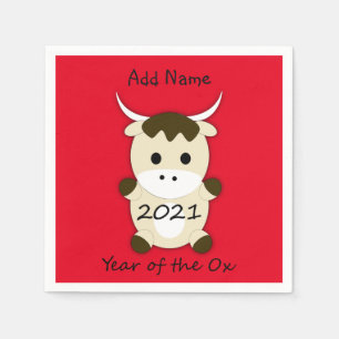Chinese New Year 2021 Year of the Ox Napkin