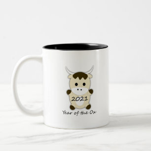 Chinese New Year 2021 Year of the Ox Two-Tone Coffee Mug