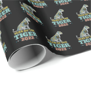 Chinese New Year 2022 - White Tiger Wrapping Paper