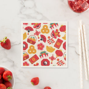 Chinese New Year 2023 Icons Party Napkins