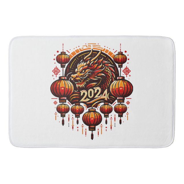  chinese new year 2024 bath mat (Front)