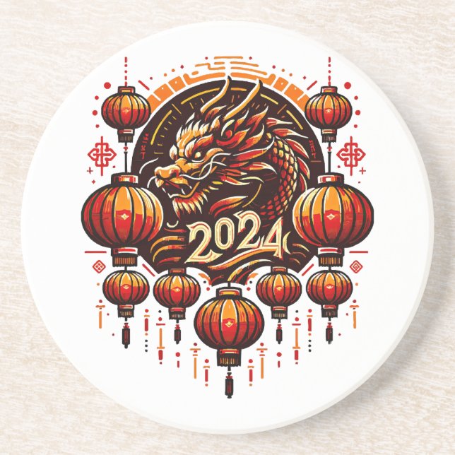  chinese new year 2024 coaster (Front)
