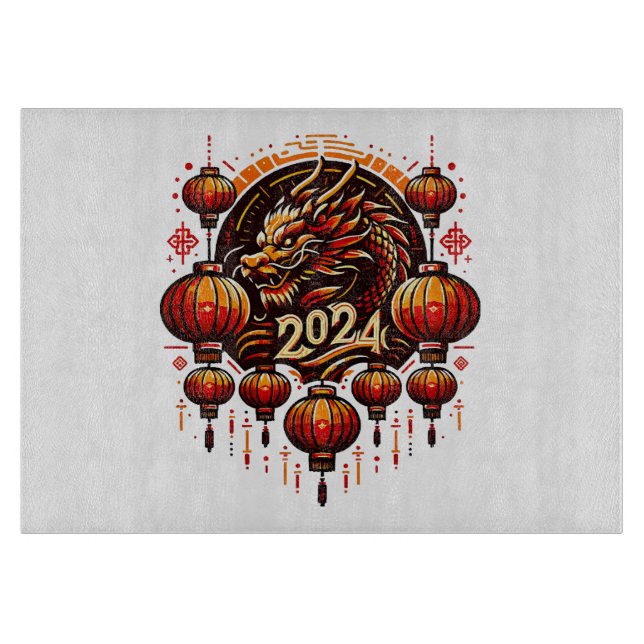  chinese new year 2024 cutting board (Front)