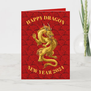 Chinese New Year 2024 Dragon Greeting Card