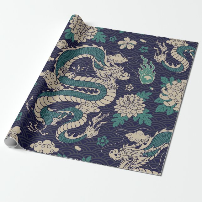 Chinese New Year 2024 Dragon, Year of the Dragon Wrapping Paper (Unrolled)