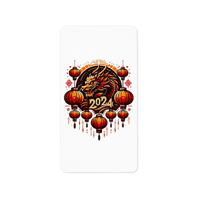  chinese new year 2024 label (Front)