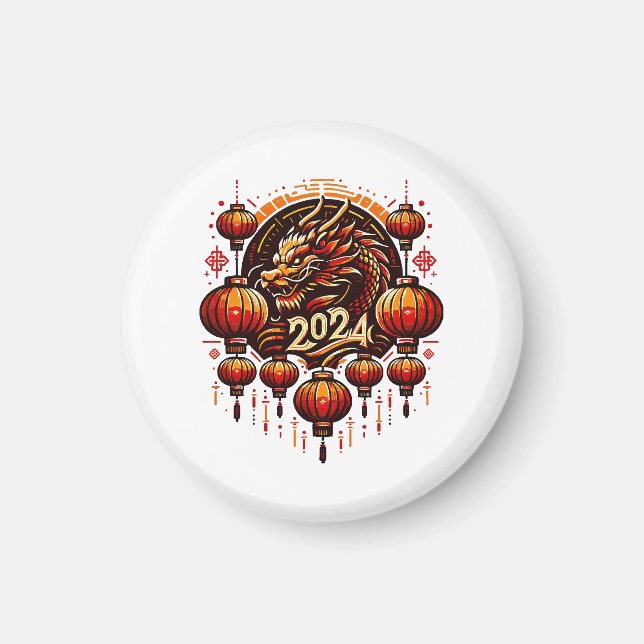  chinese new year 2024 magnet (Front)