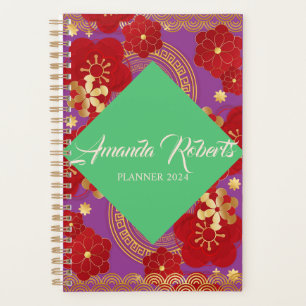 Chinese New Year 2024 Plum Blossom Flowers Planner