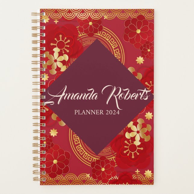 Chinese New Year 2024 Plum Blossom Flowers Planner (Front)