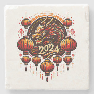 chinese new year 2024 stone coaster