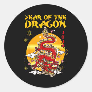 Chinese New Year 2024 Year Of Dragon Lunar New Yea Classic Round Sticker