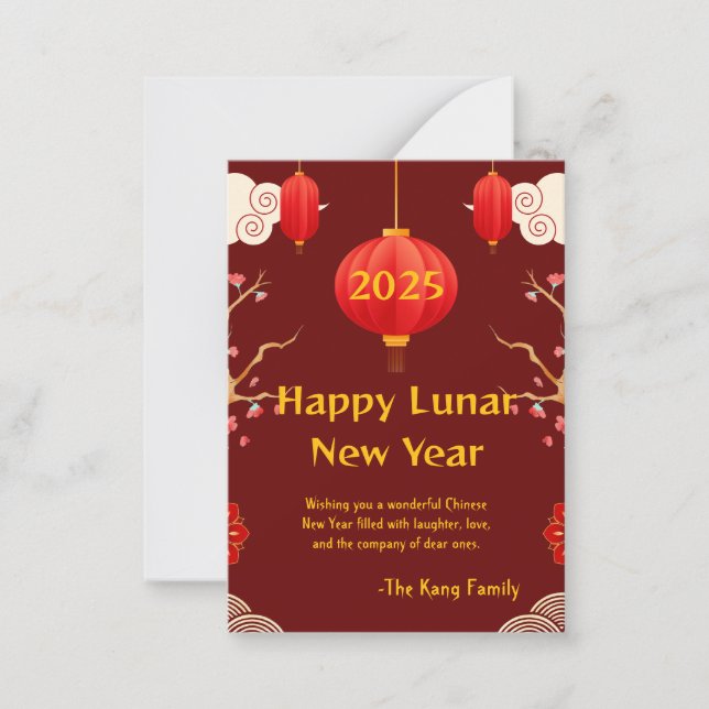 Chinese New year  2025 Card (Front)