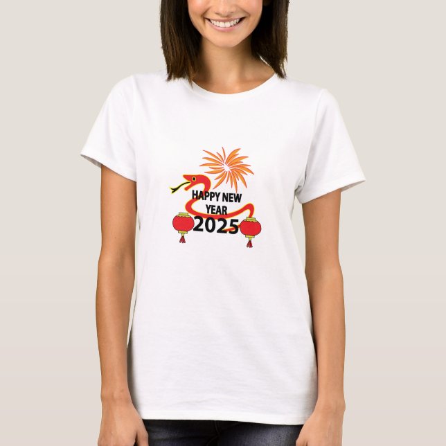 Chinese New Year 2025 Snake Chinese New Year  T-Shirt (Front)