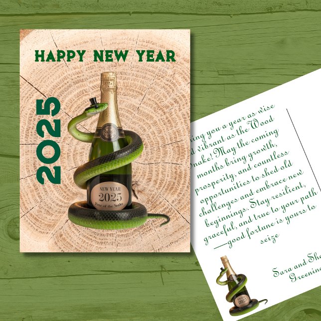 Chinese New Year 2025 Snake lunar celebration Holiday Postcard (Creator Uploaded)