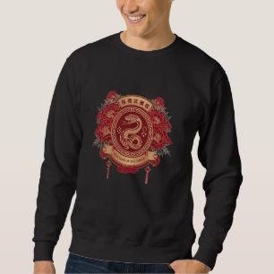 Chinese New Year 2025 Snake Lunar Year Zodiac Trad Sweatshirt