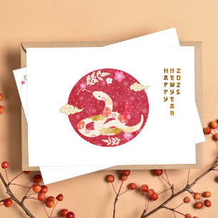Chinese New Year 2025 Year Of Snake Holiday Postcard