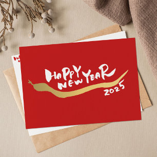 Chinese New Year 2025 Year Of Snake Postcard