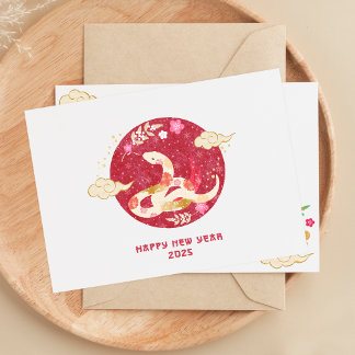 Chinese New Year 2025 Year Of The Snake Holiday Card