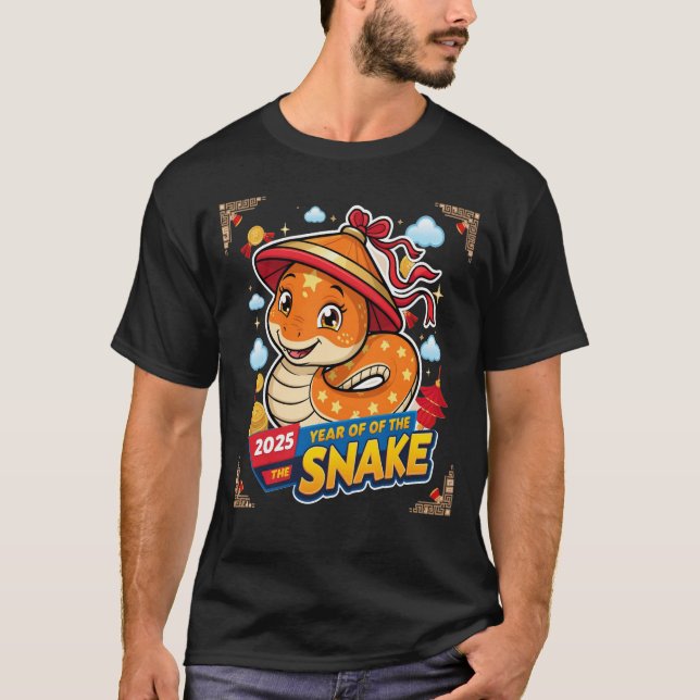 Chinese New Year 2025 Year Of The Snake Lunar New  T-Shirt (Front)