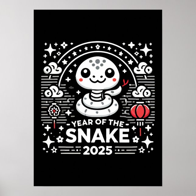 Chinese New Year 2025 Year of the Snake Lunar Year Poster (Front)