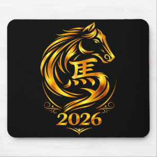 Chinese new year 2026 fire horse mouse pad