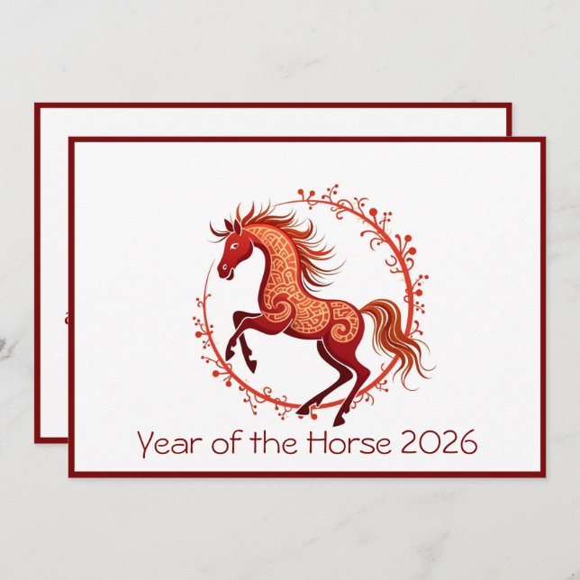 Chinese new year 2026 holiday card (Front/Back)