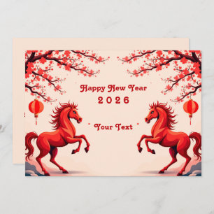 Chinese new year 2026 holiday card