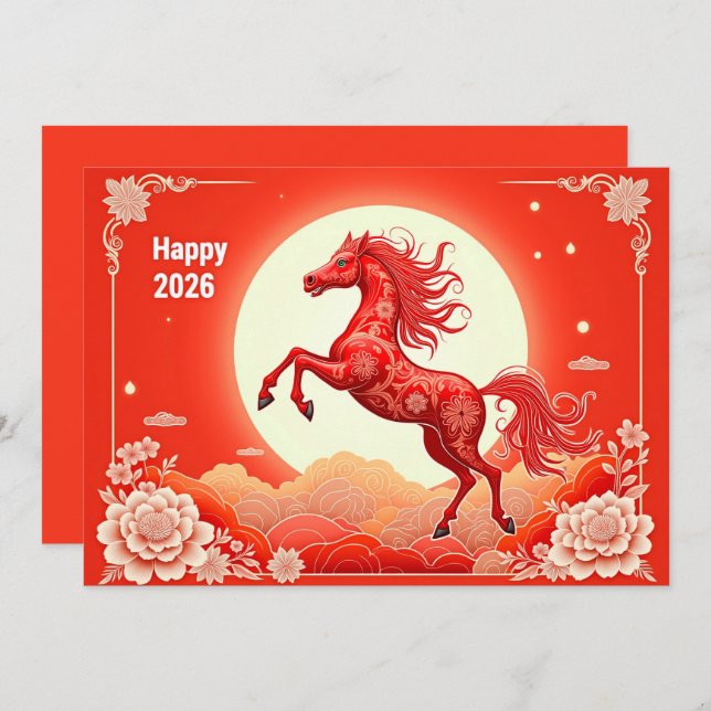 Chinese new year 2026 holiday card (Front/Back)