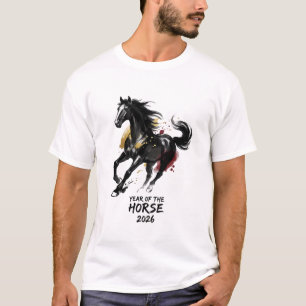 Chinese New Year 2026 Horse Art T-Shirt