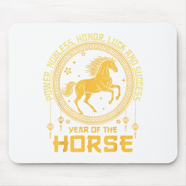 Chinese New Year 2026 Horse Happy Chinese New Year Mouse Pad (Front)
