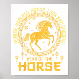 Chinese New Year 2026 Horse Happy Chinese New Year Poster
