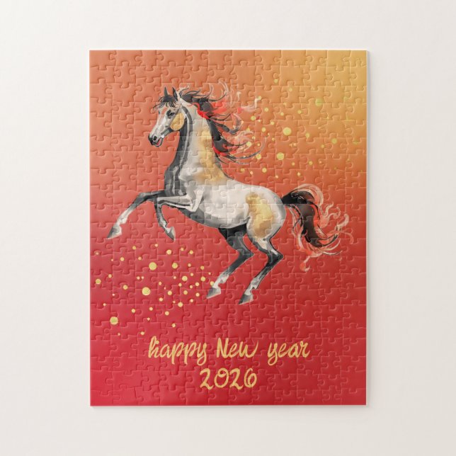 Chinese New Year 2026 Horse New Year Party Jigsaw Puzzle (Vertical)