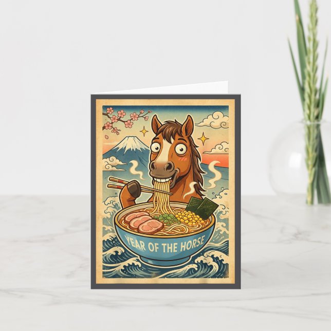 Chinese New Year 2026 Of The Horse Ramen Lunar New Card (Front)