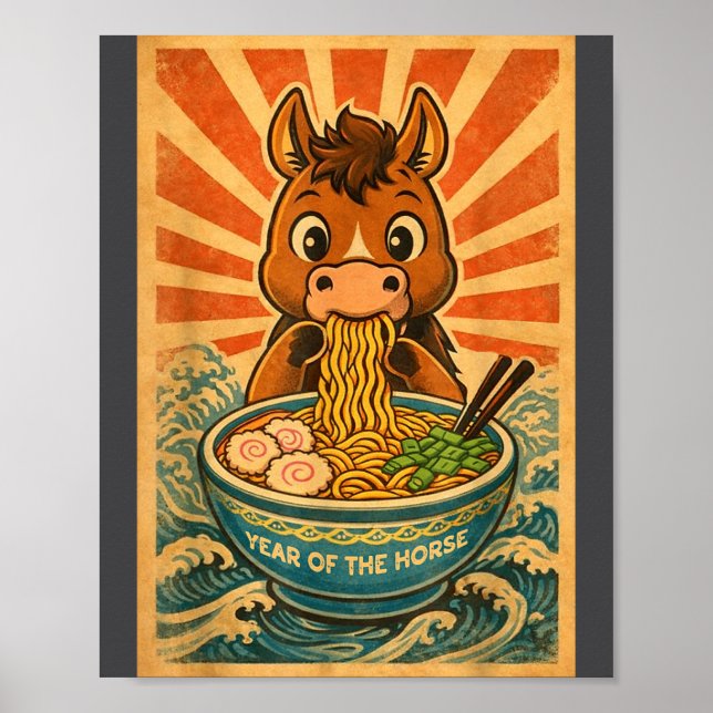 Chinese New Year 2026 Of The Horse Ramen Lunar New Poster (Front)