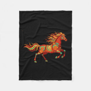 Chinese New Year 2026 The Horse Soars, Bringing We Fleece Blanket