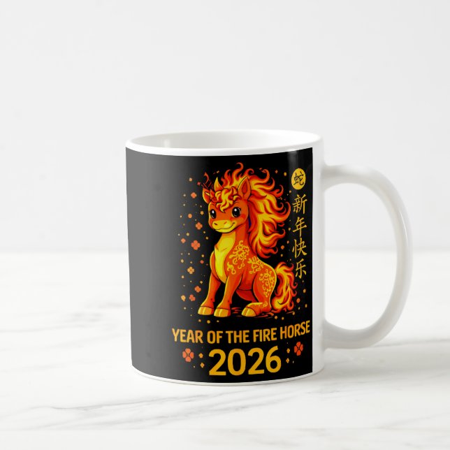 Chinese New Year 2026 Year Of The Fire Horse  Coffee Mug (Right)