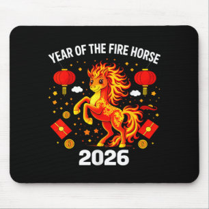 Chinese New Year 2026 Year Of The Fire Horse  Mouse Pad
