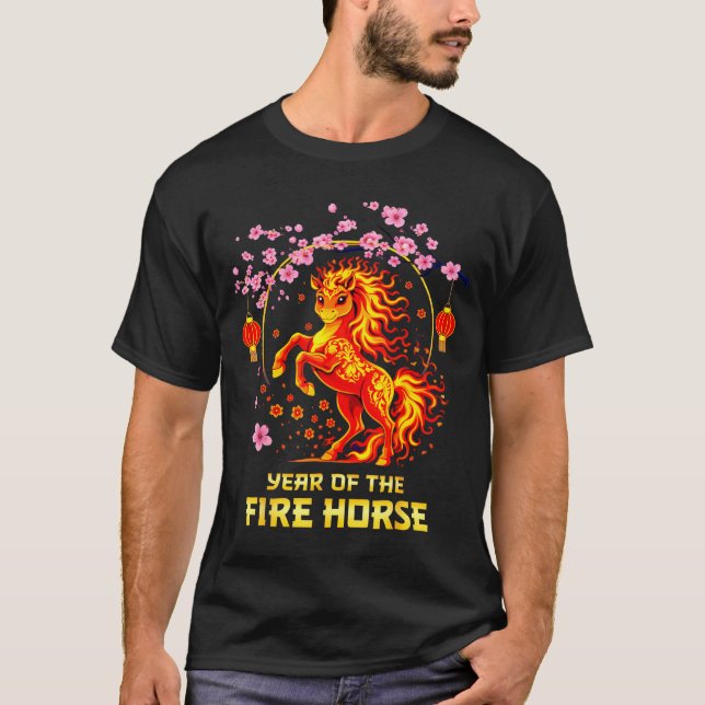 Chinese New Year 2026 Year Of The Fire Horse  T-Shirt (Front)