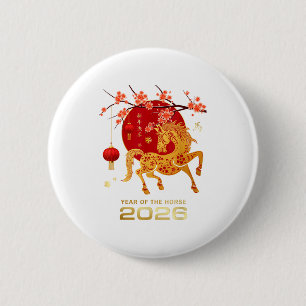 Chinese New Year 2026 Year Of The Horse _1 6 Cm Round Badge